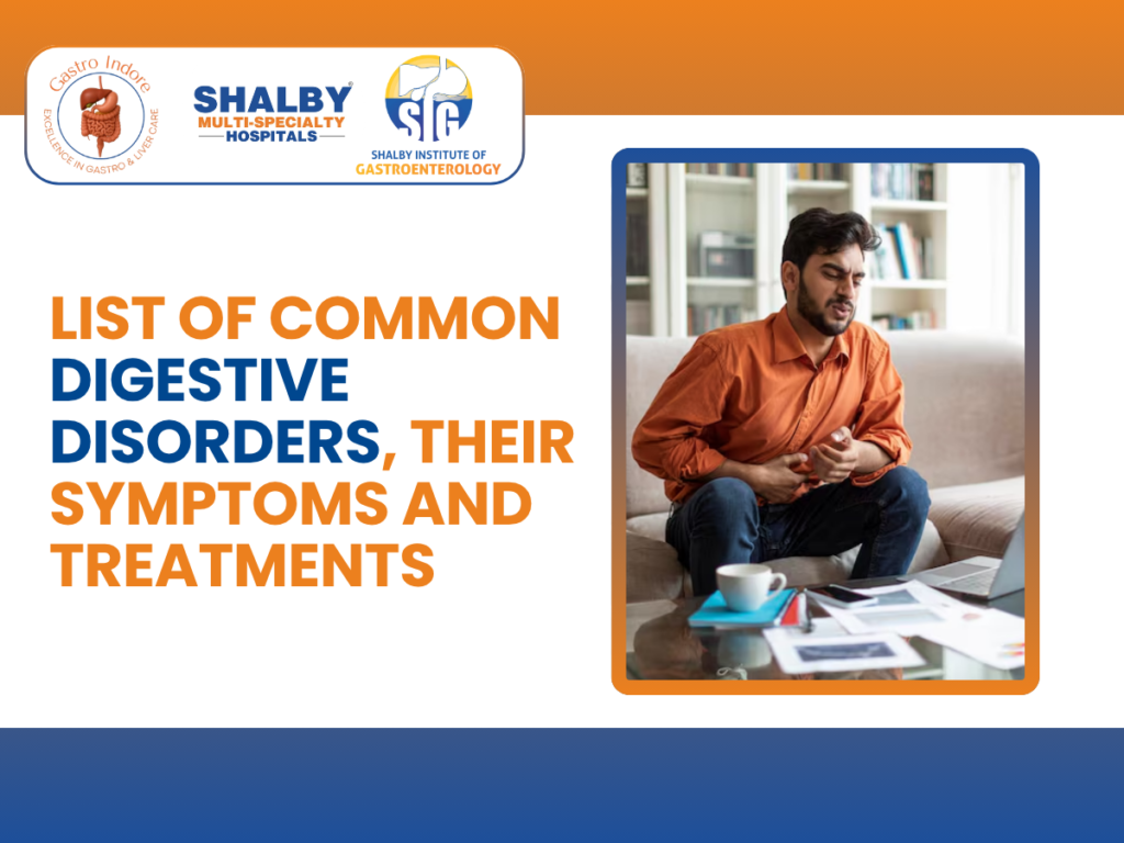List of common digestive disorders, their symptoms, and treatment options for stomach, liver, and intestinal diseases.